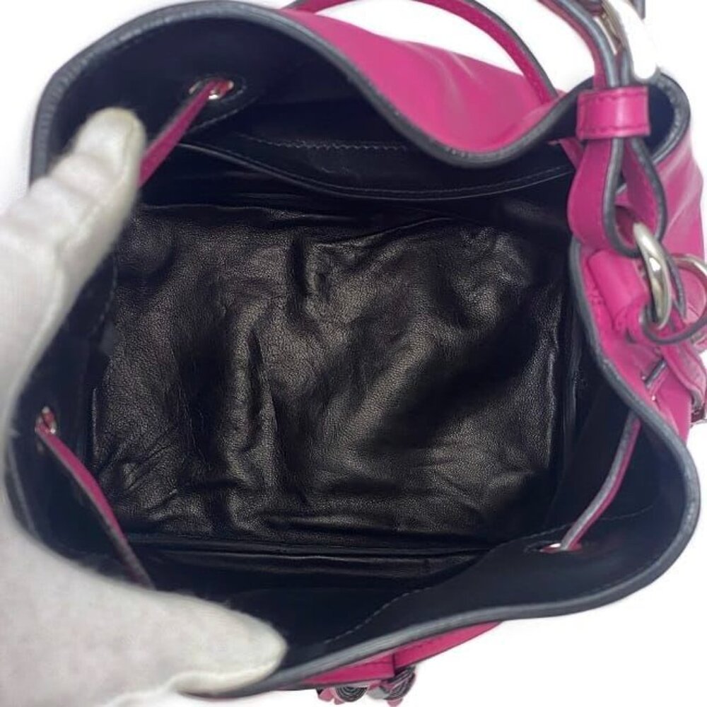 Prada Draw String 2-Way Bag Pink Fuxia Fuchsia Bn2785 - Picture 7 of 10
